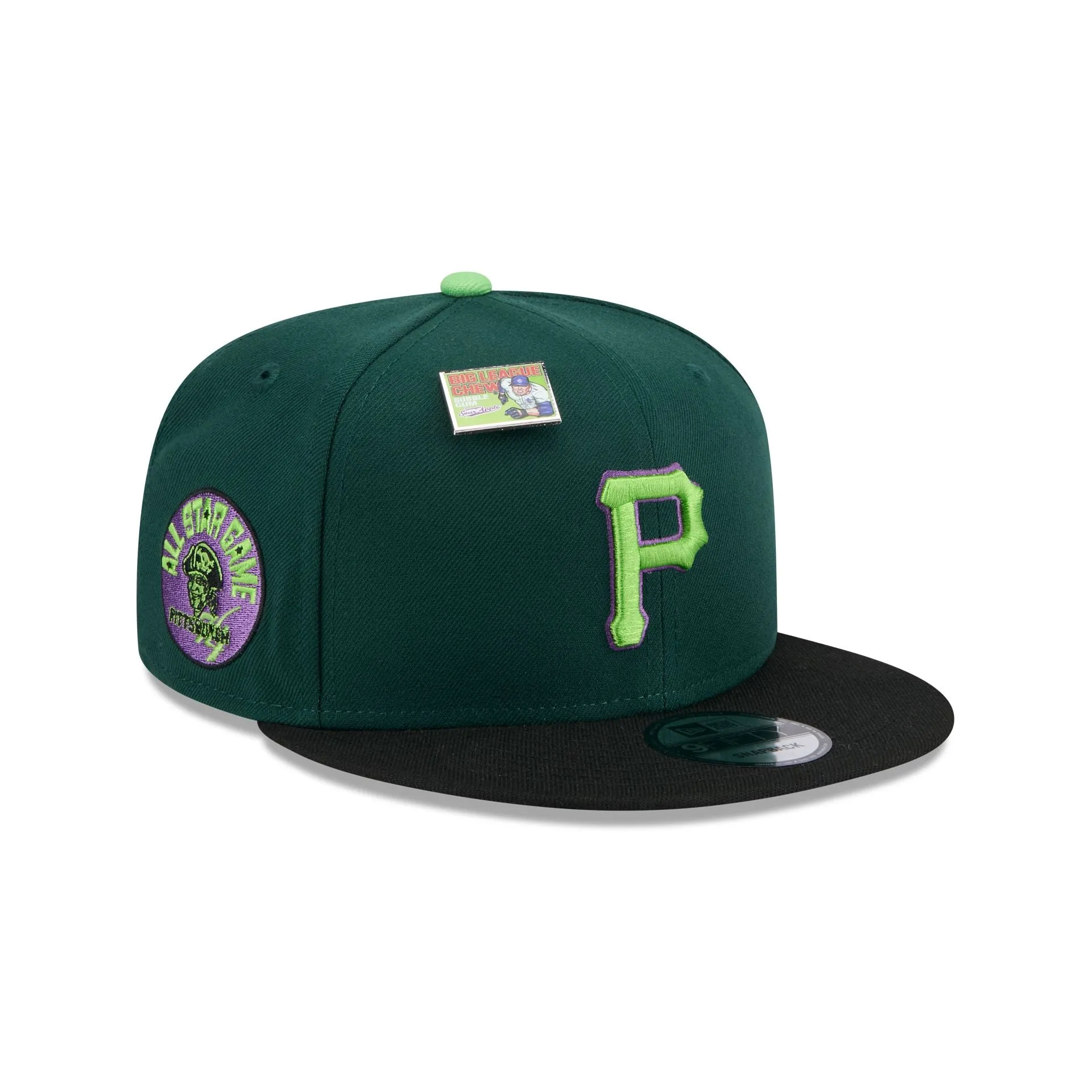 Big League Chew X Pittsburgh Pirates Sour Apple 9FIFTY Snapback Hat sold by New Era