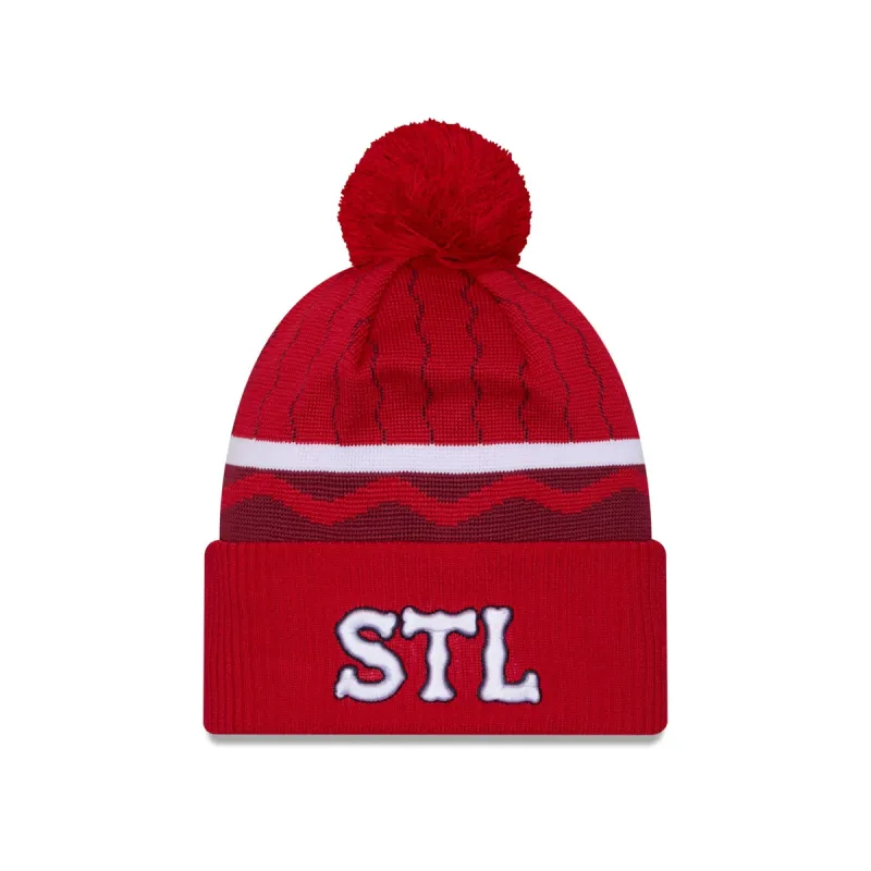 St. Louis Cardinals City Connect Pom Knit Hat made by New Era