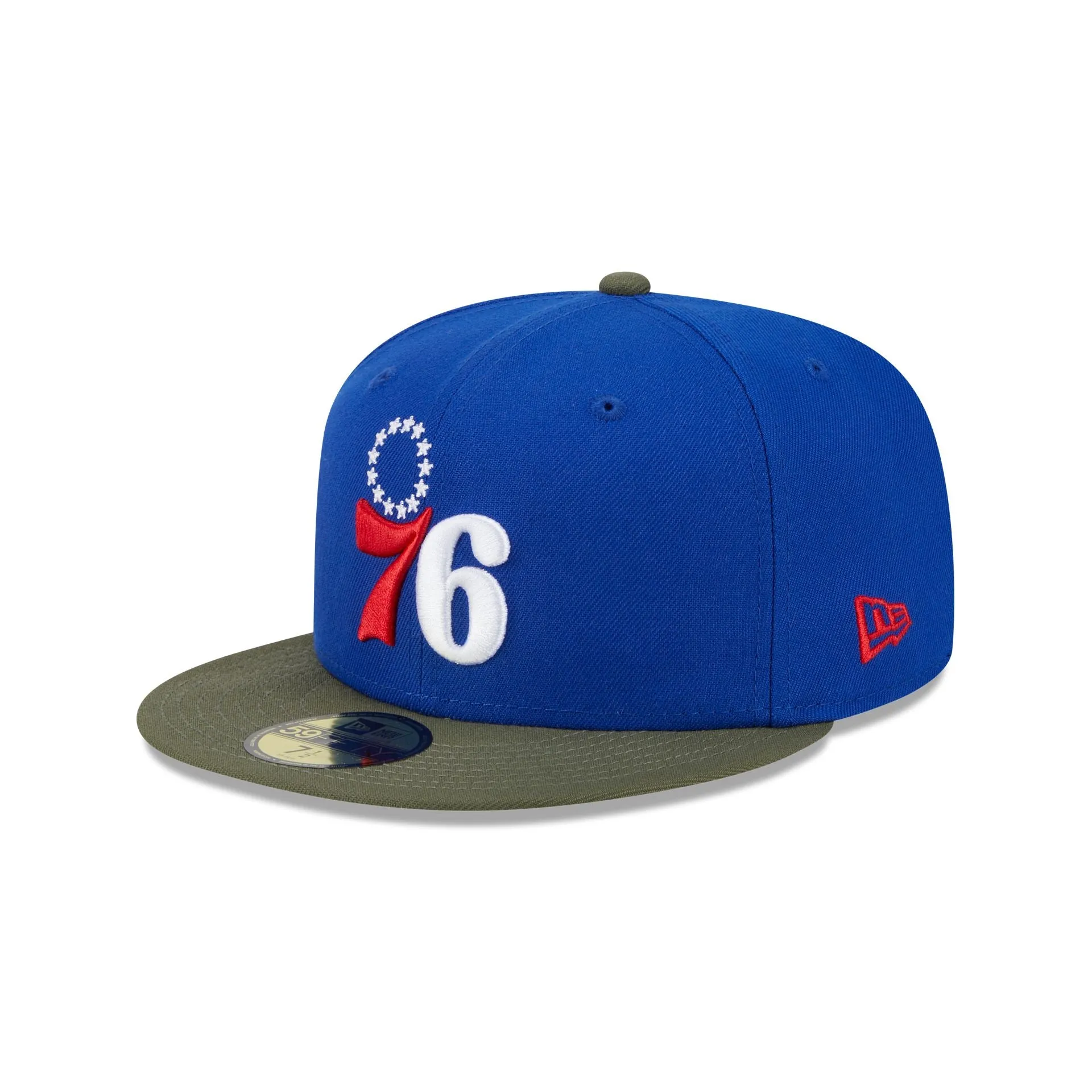Philadelphia 76ers Olive Visor 59FIFTY Fitted Hat sold by New Era product image thumbnail 3