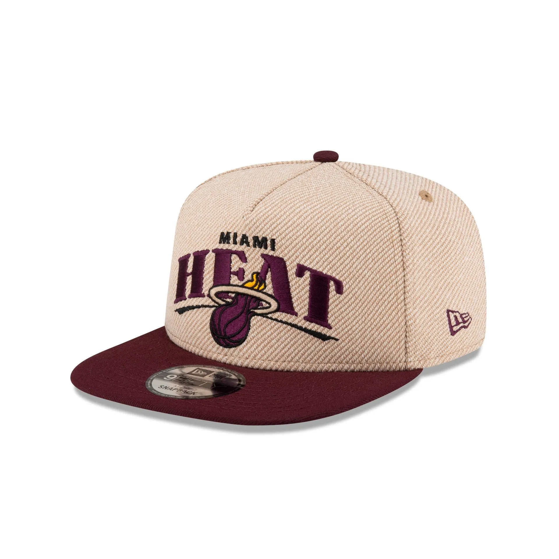 Miami Heat Terry Heather 9FIFTY A-Frame Snapback Hat sold by New Era