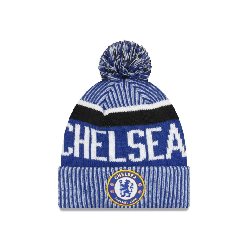 Chelsea FC Wordmark Pom Knit Hat sold by New Era