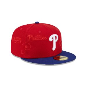Philadelphia Phillies Multi Logo 59FIFTY Fitted Hat sold by New Era