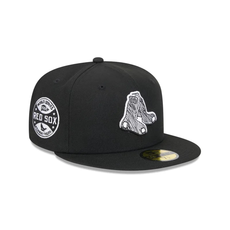 Boston Red Sox Hi Vis Doodle 59FIFTY Fitted Hat sold by New Era