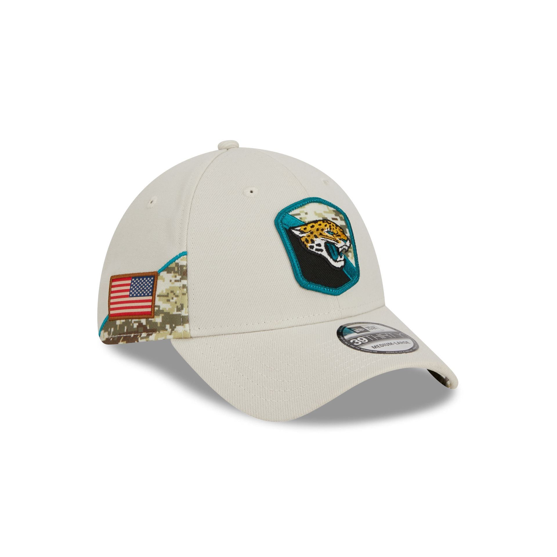 Jacksonville Jaguars 2023 Salute to Service 39THIRTY Stretch Fit Hat sold by New Era