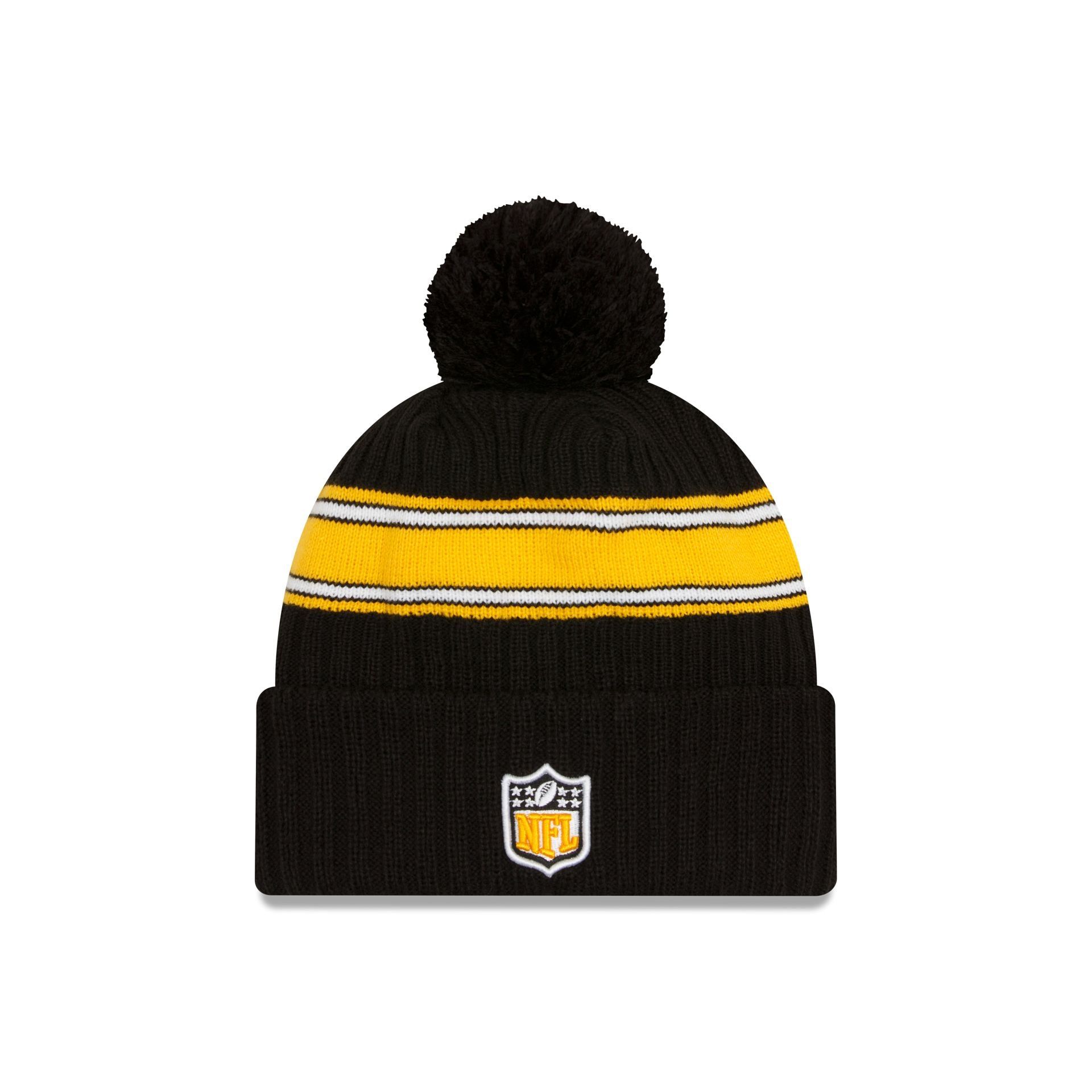 Pittsburgh Steelers 2023 Cold Weather Black Pom Knit Hat sold by New Era product image thumbnail 2