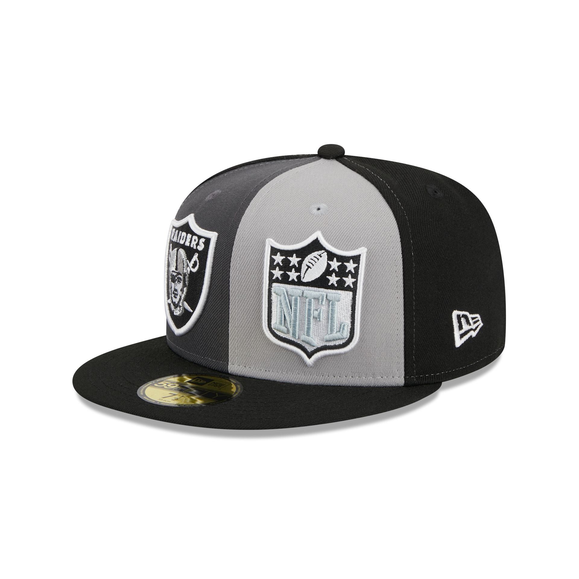 Las Vegas Raiders 2023 Sideline Gray 59FIFTY Fitted Hat sold by New Era