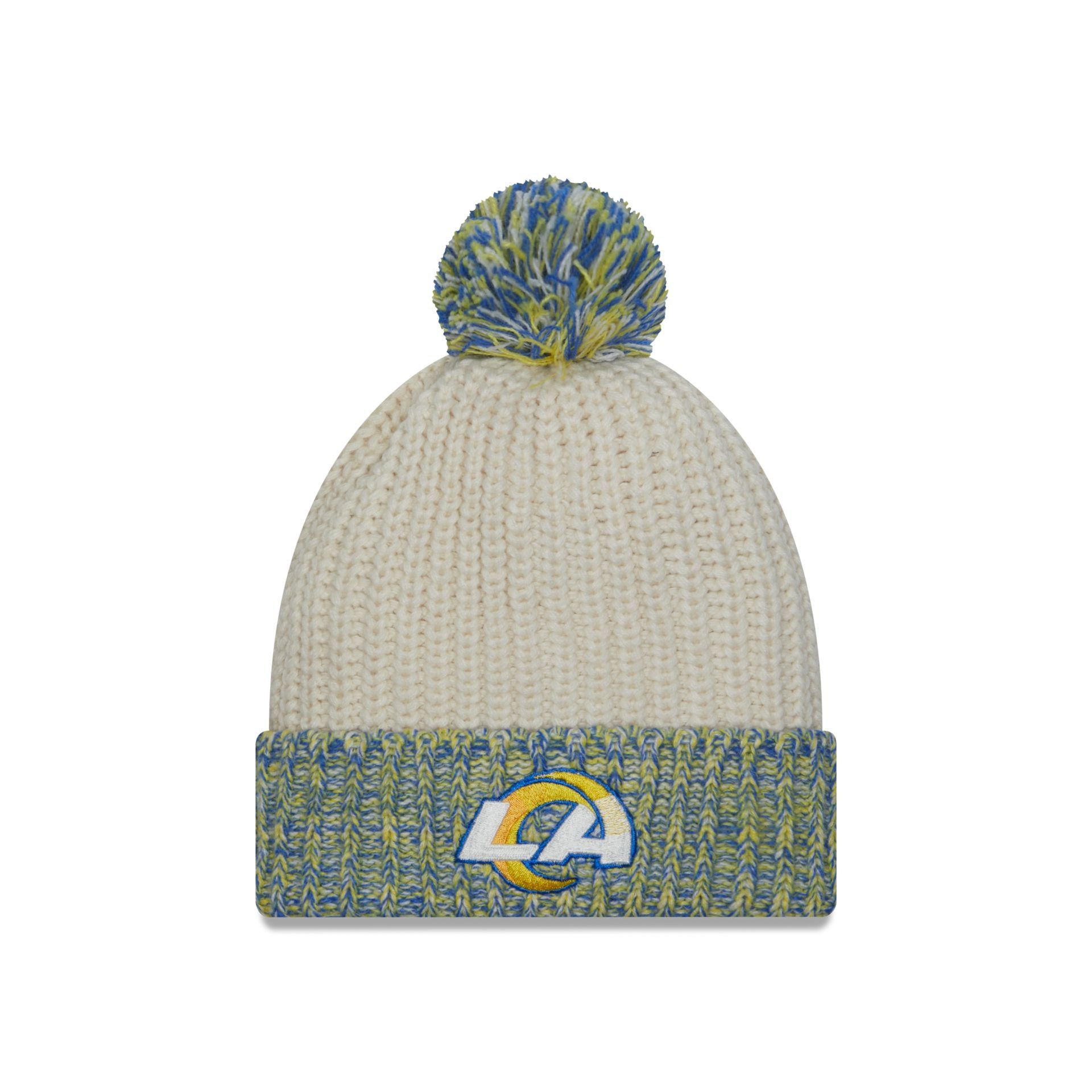 Los Angeles Rams Throwback Women's Pom Knit Hat sold by New Era