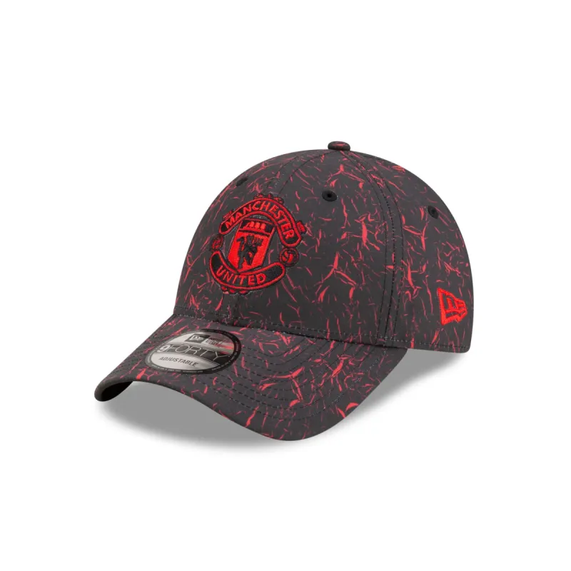 Manchester United Crinkle All Over Print 9FORTY Adjustable Hat sold by New Era