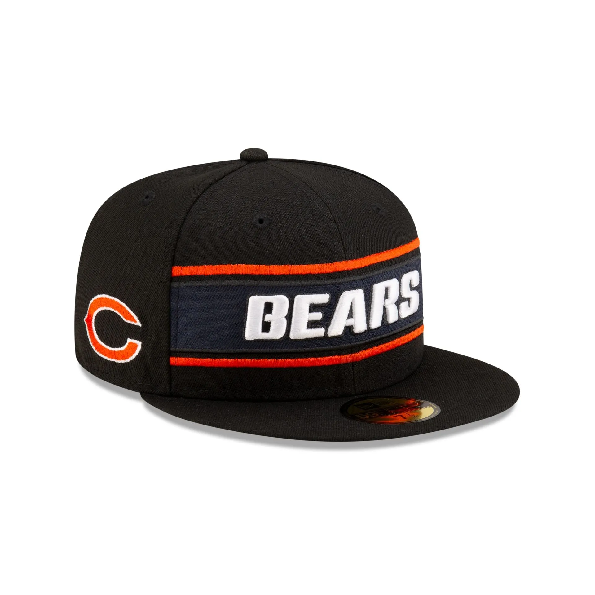 Chicago Bears 2024 Sideline Black 59FIFTY Fitted Hat sold by New Era