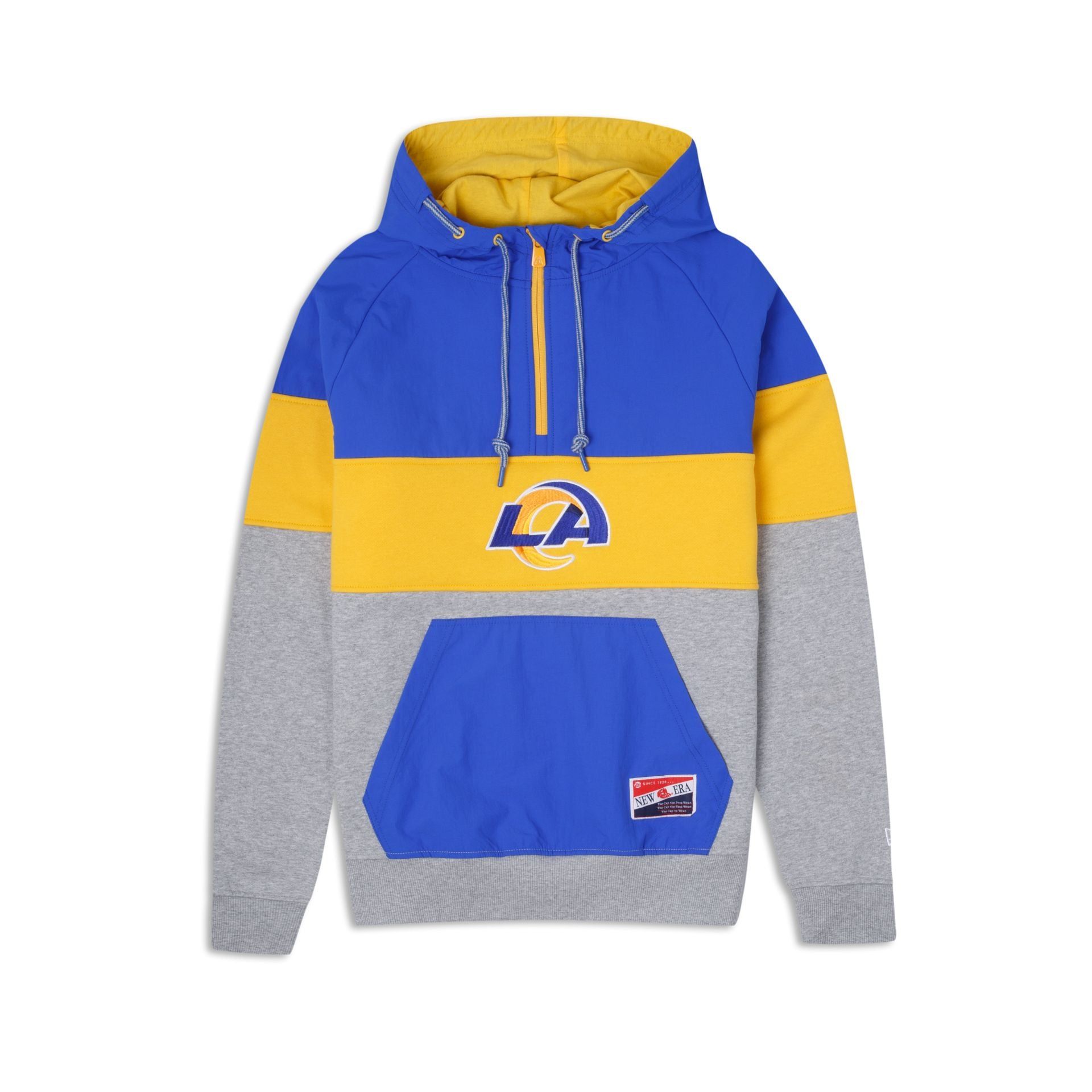 Los Angeles Rams Throwback Quarter Zip Hoodie sold by New Era