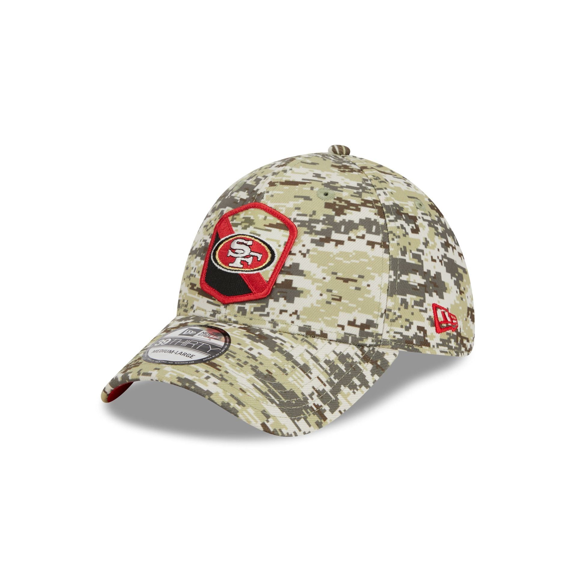 San Francisco 49ers 2023 Salute to Service Camo 39THIRTY Stretch Fit Hat sold by New Era product image thumbnail 3