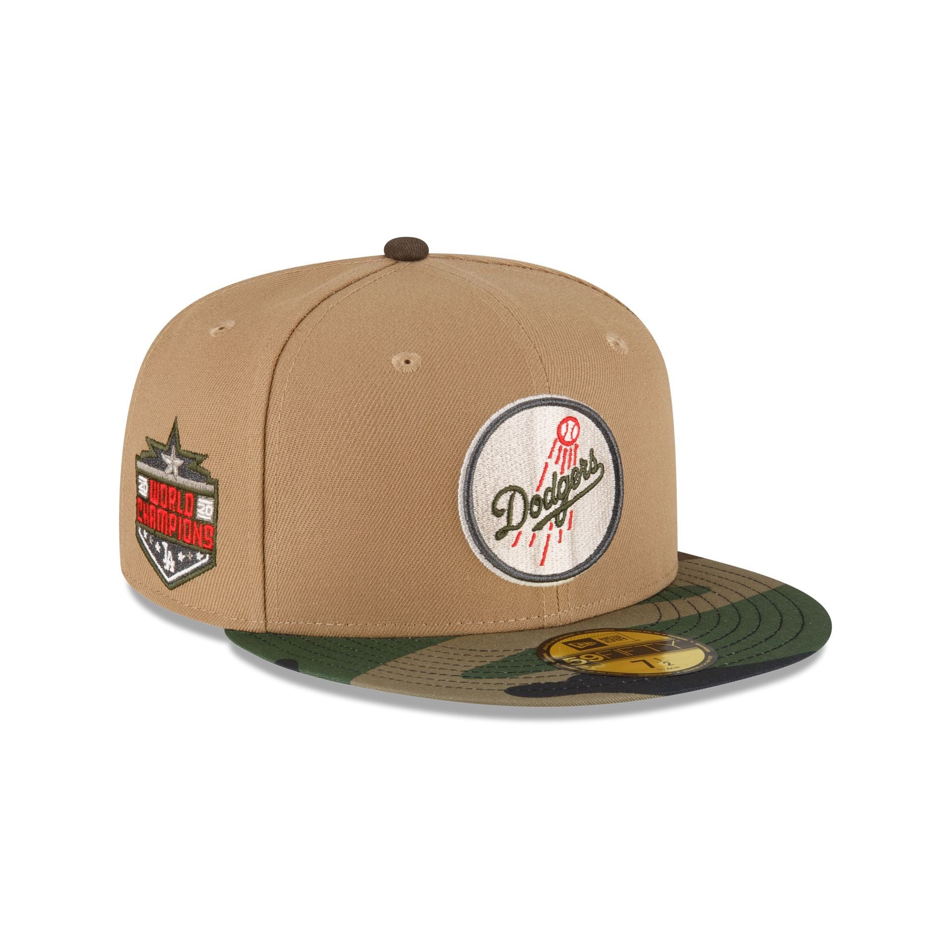 Just Caps Camo Khaki Los Angeles Dodgers 59FIFTY Fitted Hat sold by New Era