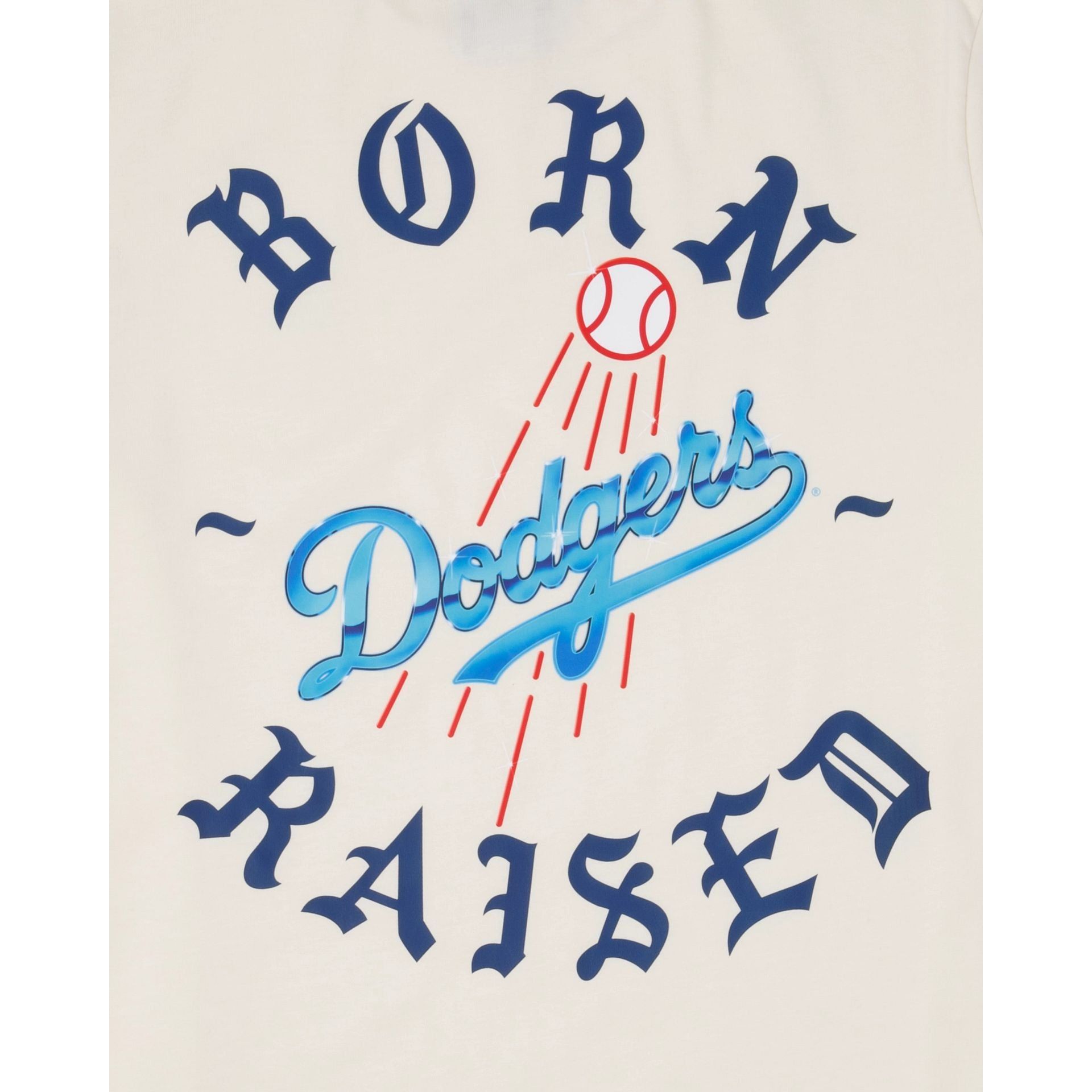 Born X Raised Los Angeles Dodgers Logo White T-Shirt sold by New Era product image thumbnail 4