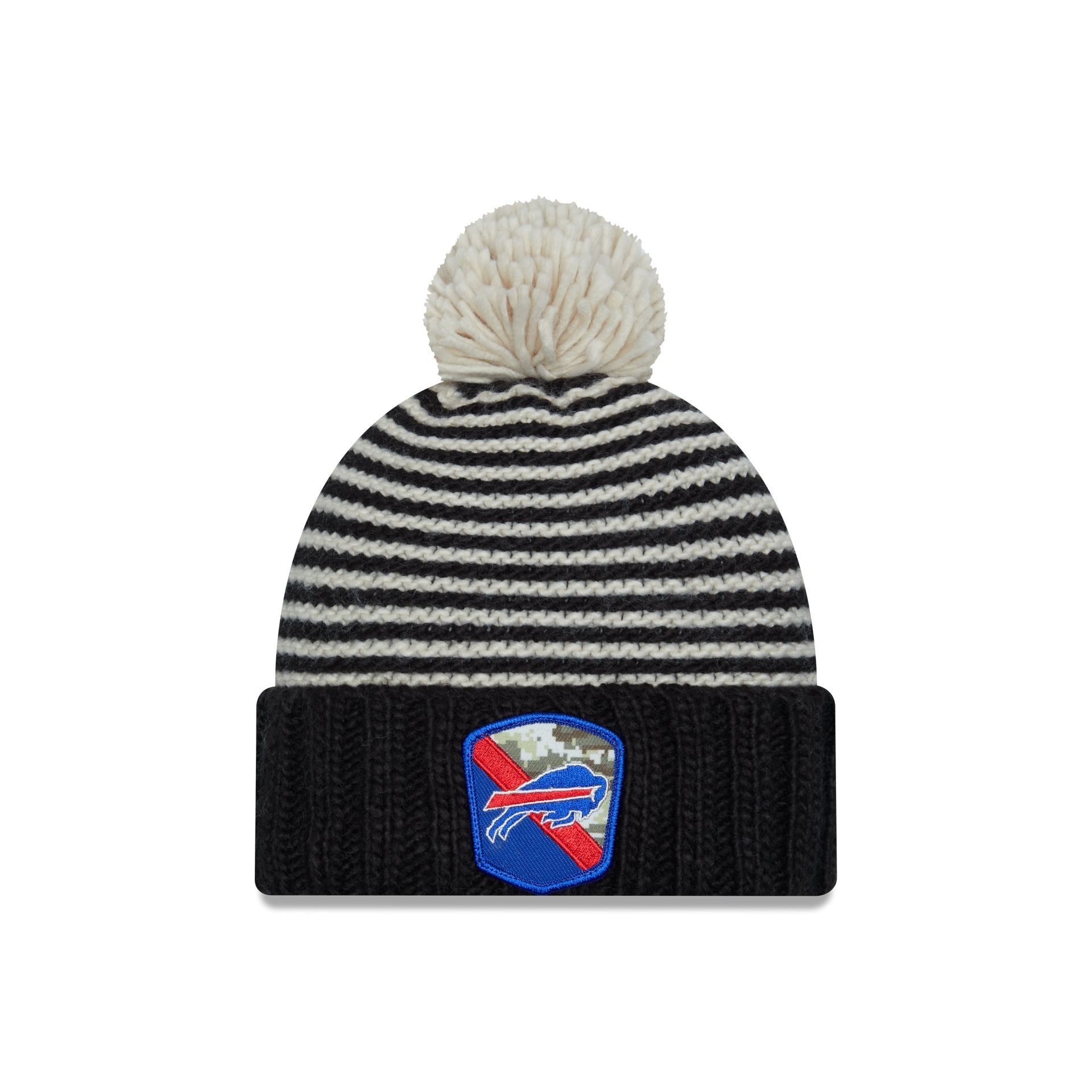 Buffalo Bills 2023 Salute to Service Women's Pom Knit Hat sold by New Era