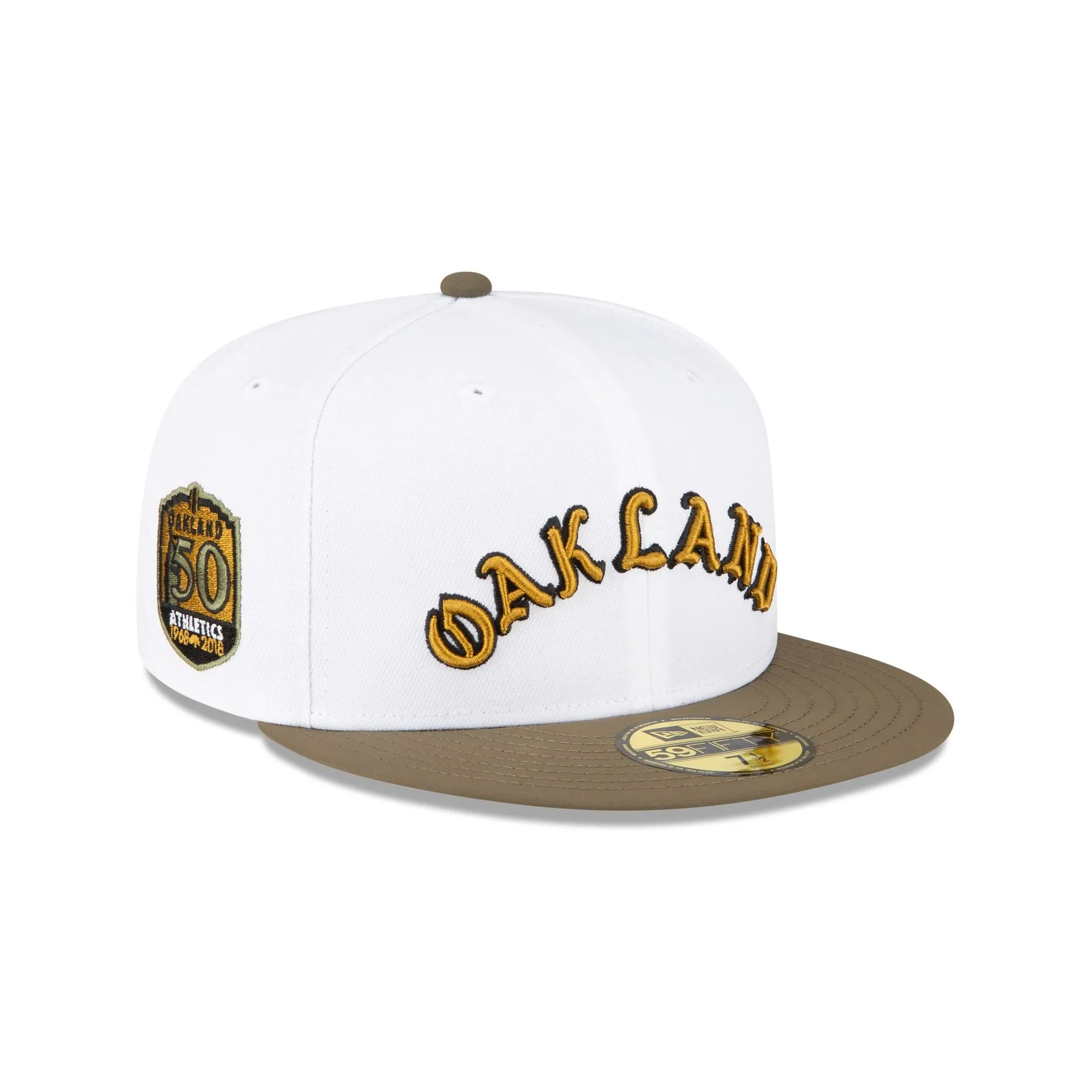 Just Caps Forest Green Oakland Athletics 59FIFTY Fitted Hat sold by New Era