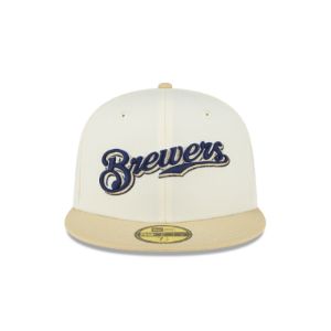 Just Caps Chrome Milwaukee Brewers 59FIFTY Fitted Hat sold by New Era