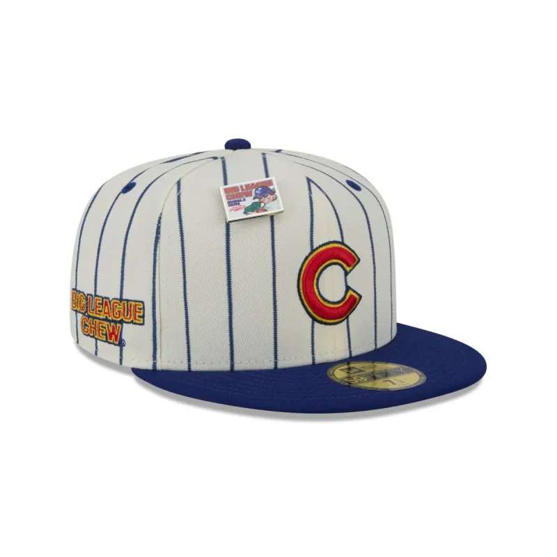 Big League Chew X Chicago Cubs Pinstripe 59FIFTY Fitted Hat sold by New Era