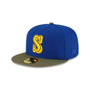 Just Caps Dark Forest Visor Seattle Mariners 59FIFTY Fitted Hat sold by New Era