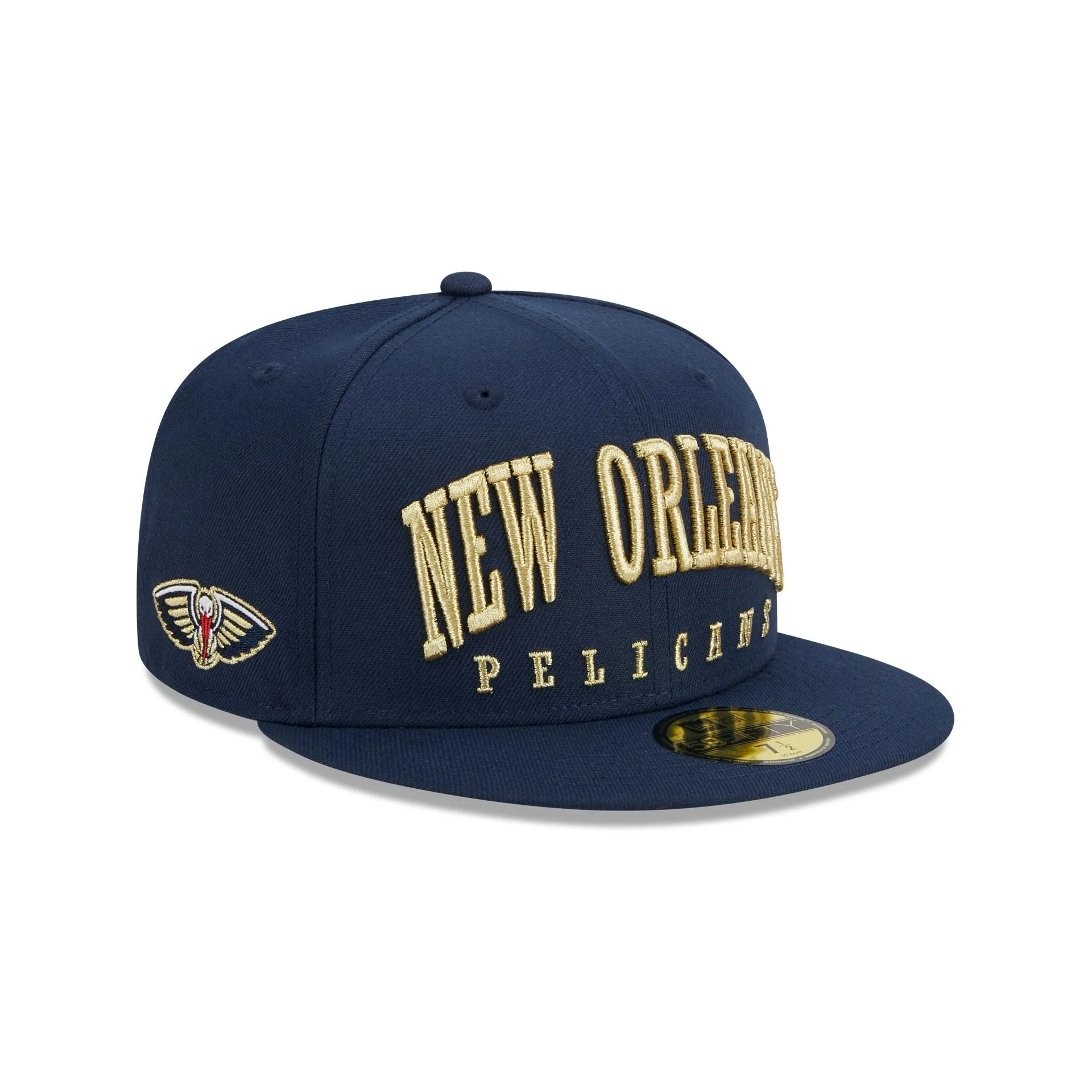 New Orleans Pelicans Sport Night Wordmark 59FIFTY Fitted Hat sold by New Era