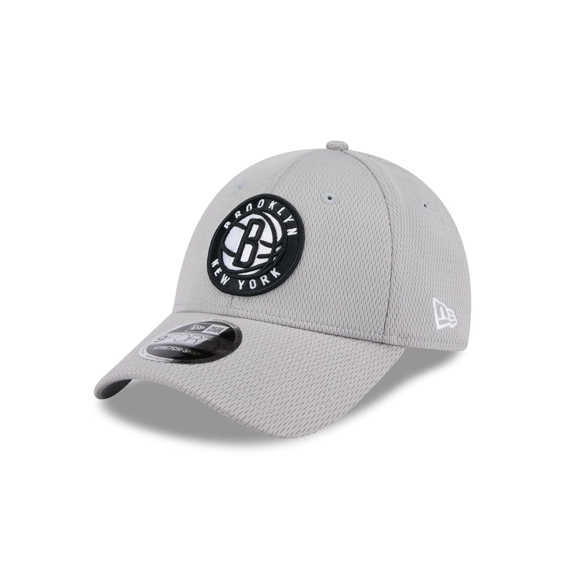 Brooklyn Nets Gray 9FORTY Stretch-Snap Hat sold by New Era