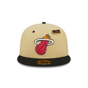 Miami Heat Tan 59FIFTY Fitted Hat sold by New Era