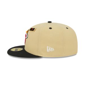 Miami Heat Tan 59FIFTY Fitted Hat sold by New Era