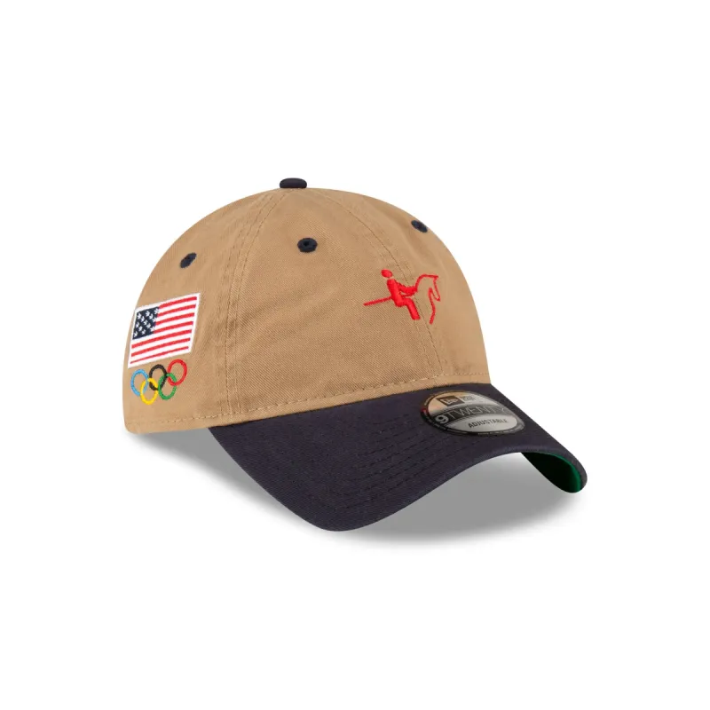 Team USA Equestrian Khaki 9TWENTY Adjustable Hat sold by New Era
