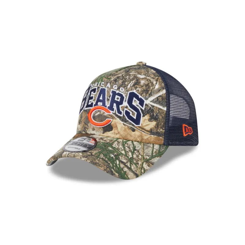 Chicago Bears Active 9FORTY A-Frame Trucker Hat sold by New Era