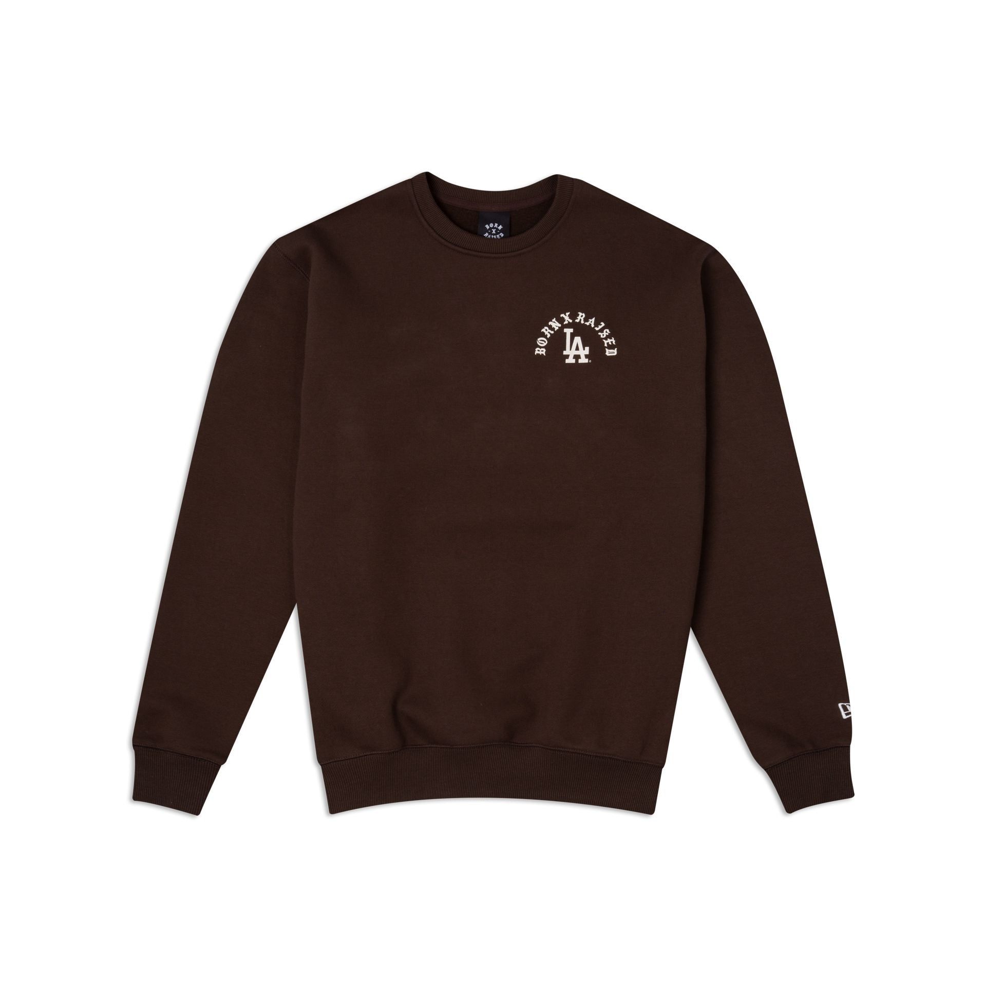 Born X Raised Los Angeles Dodgers Brown Crewneck sold by New Era