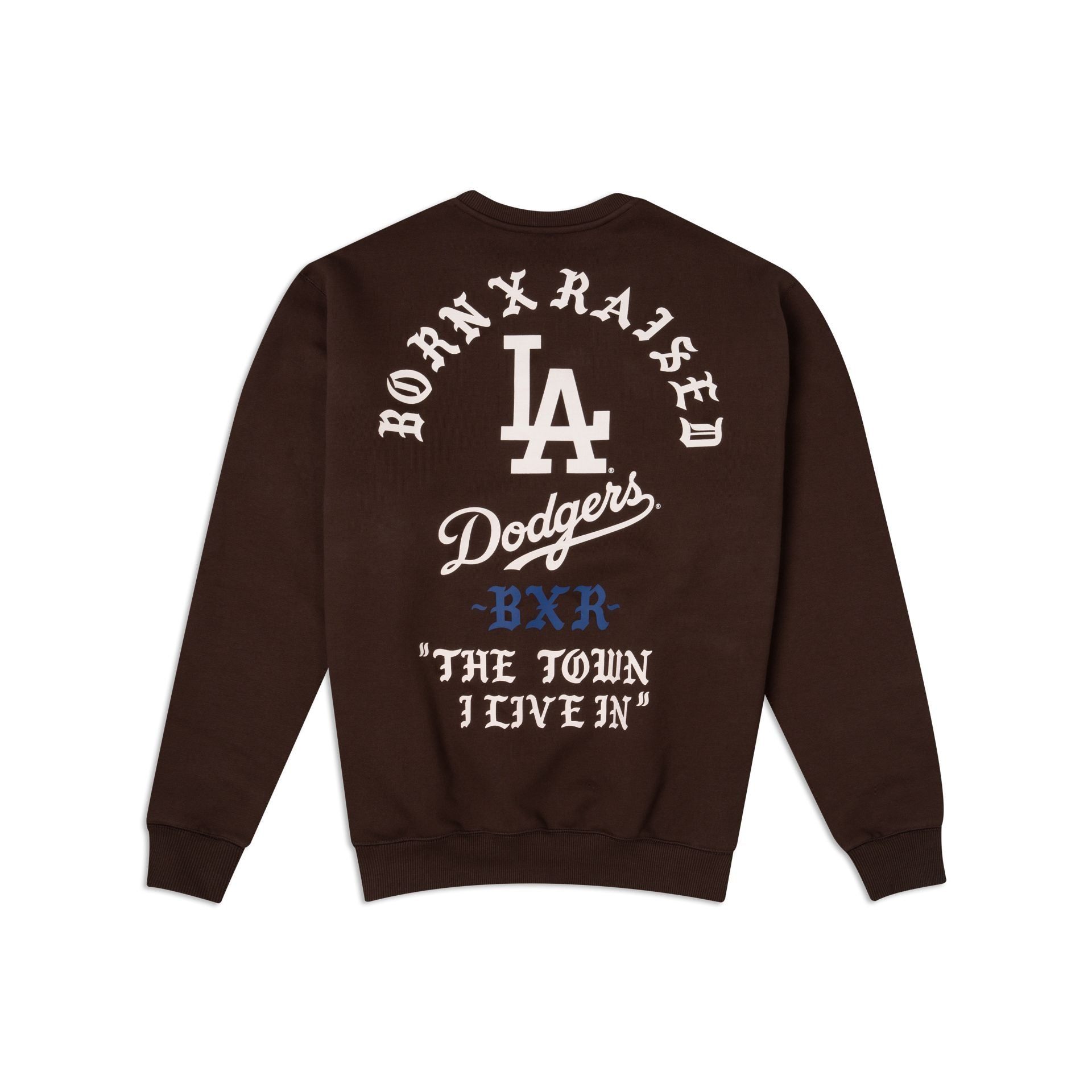 Born X Raised Los Angeles Dodgers Brown Crewneck sold by New Era product image thumbnail 2