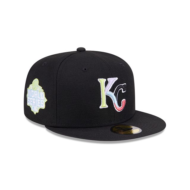 Kansas City Royals Color Pack Black 59FIFTY Fitted Hat sold by New Era