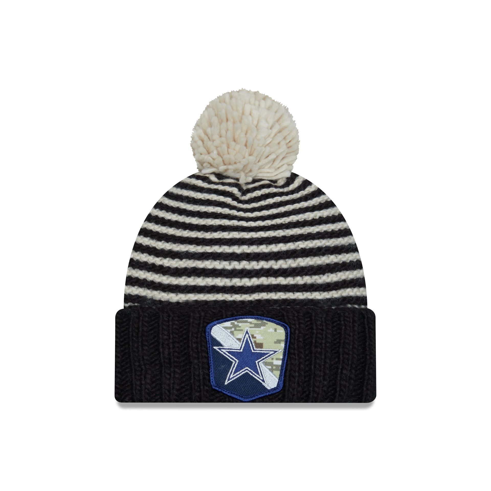 Dallas Cowboys 2023 Salute to Service Women's Pom Knit Hat sold by New Era