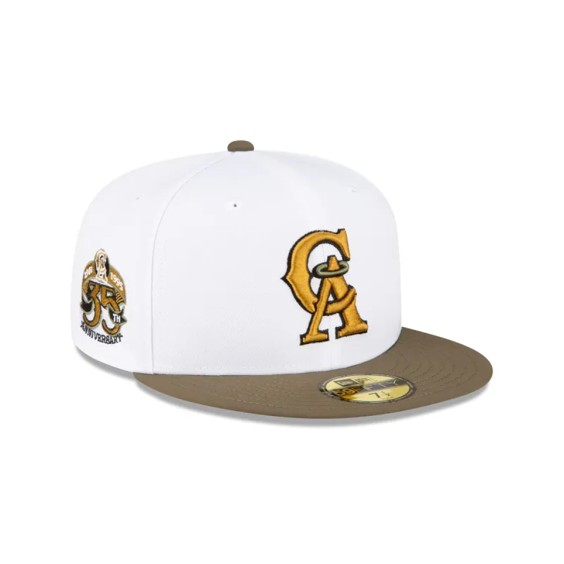 Just Caps Forest Green Los Angeles Angels 59FIFTY Fitted Hat sold by New Era
