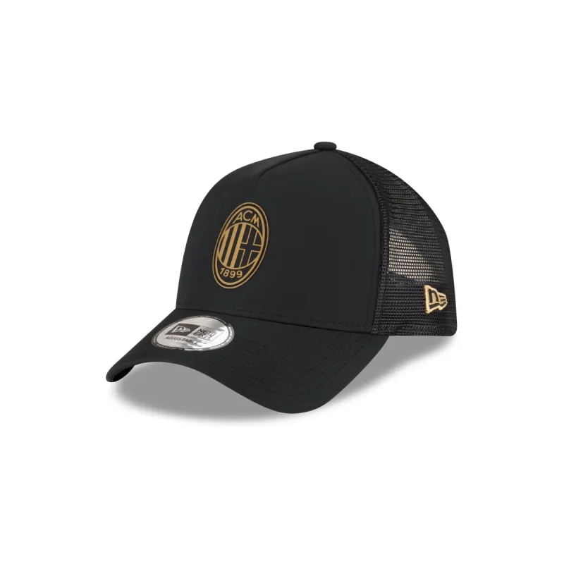 AC Milan Nylon 9FORTY A-Frame Trucker Hat made by New Era
