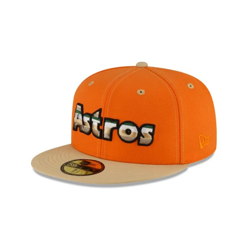 Just Caps Orange Popsicle Houston Astros 59FIFTY Fitted Hat sold by New Era