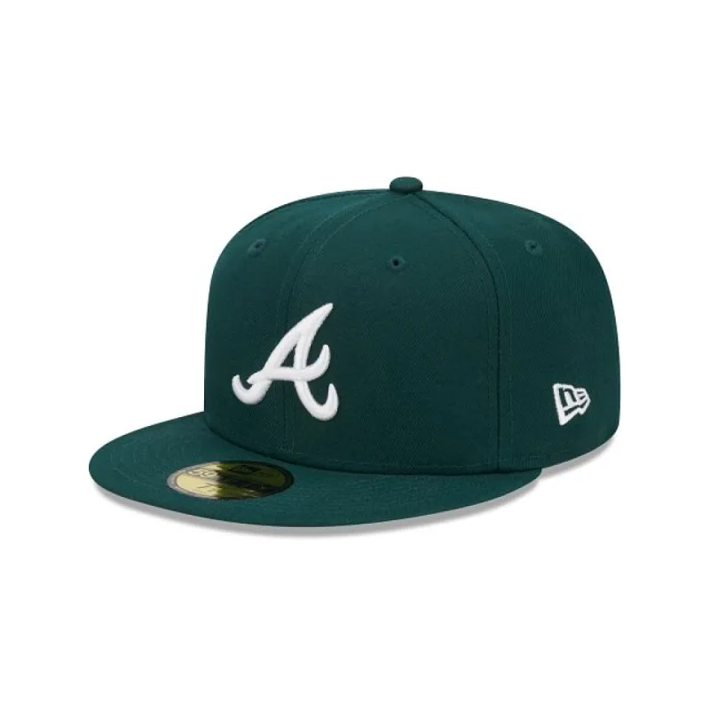 Atlanta Braves Green 59FIFTY Fitted Hat sold by New Era