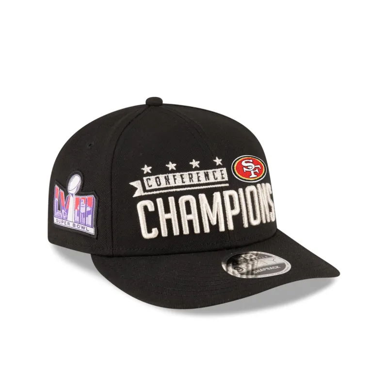 San Francisco 49ers 2023 Conference Champions Locker Room Low Profile 9FIFTY Snapback Hat sold by New Era