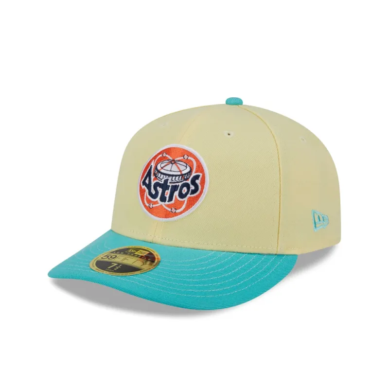 Houston Astros Soft Yellow Low Profile 59FIFTY Fitted Hat sold by New Era