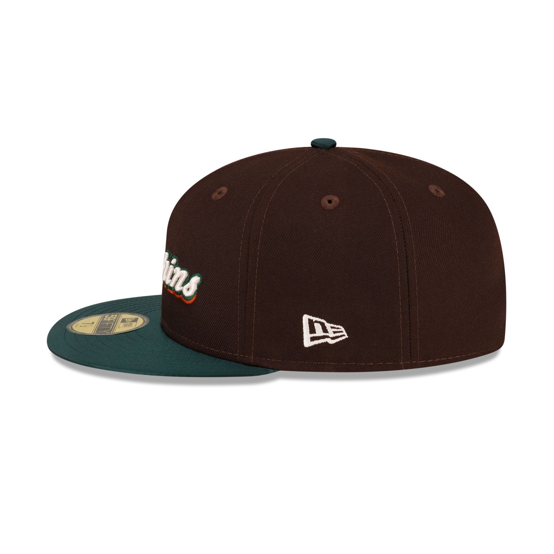 Just Caps Green Satin Miami Dolphins 59FIFTY Fitted Hat sold by New Era product image thumbnail 4