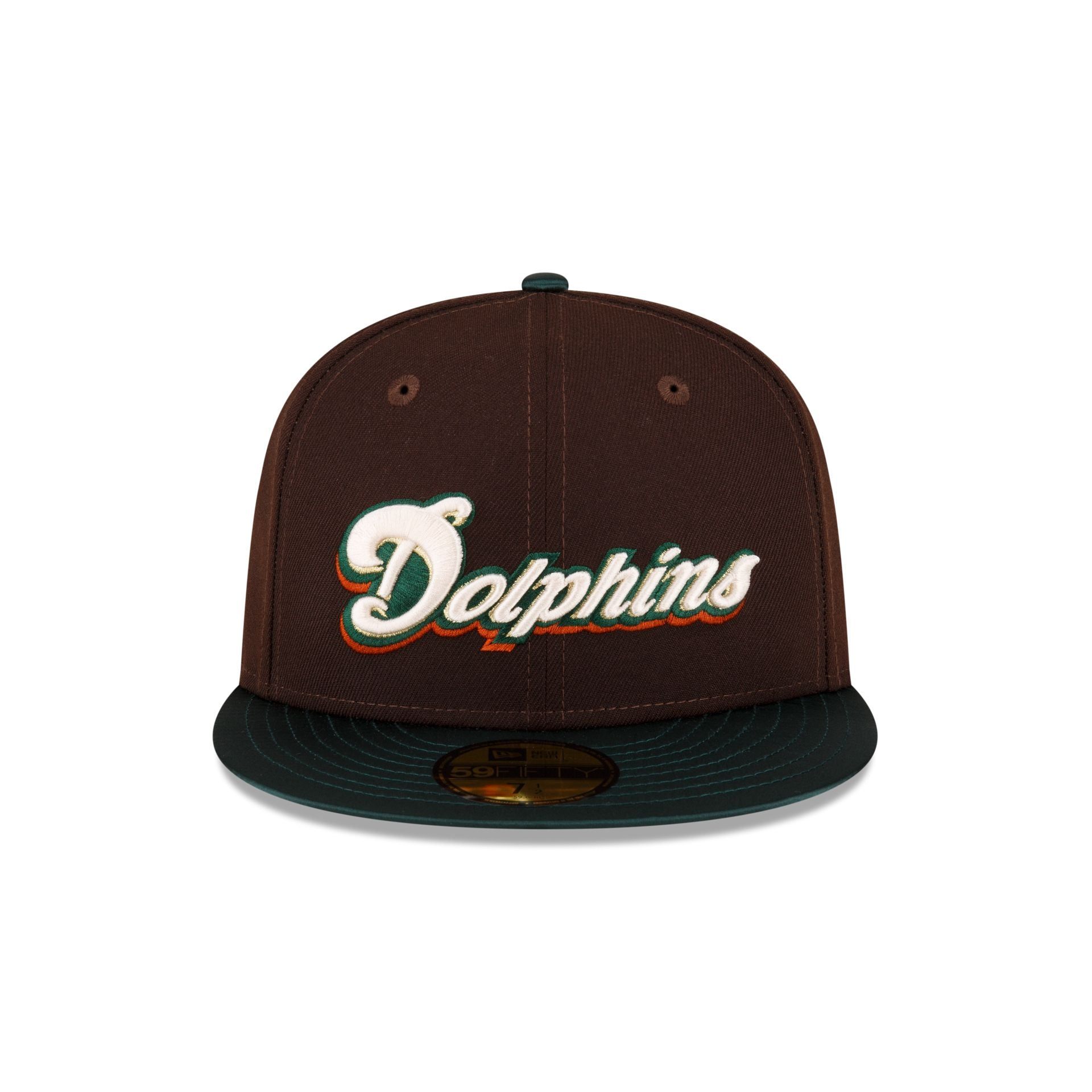 Just Caps Green Satin Miami Dolphins 59FIFTY Fitted Hat sold by New Era product image thumbnail 2