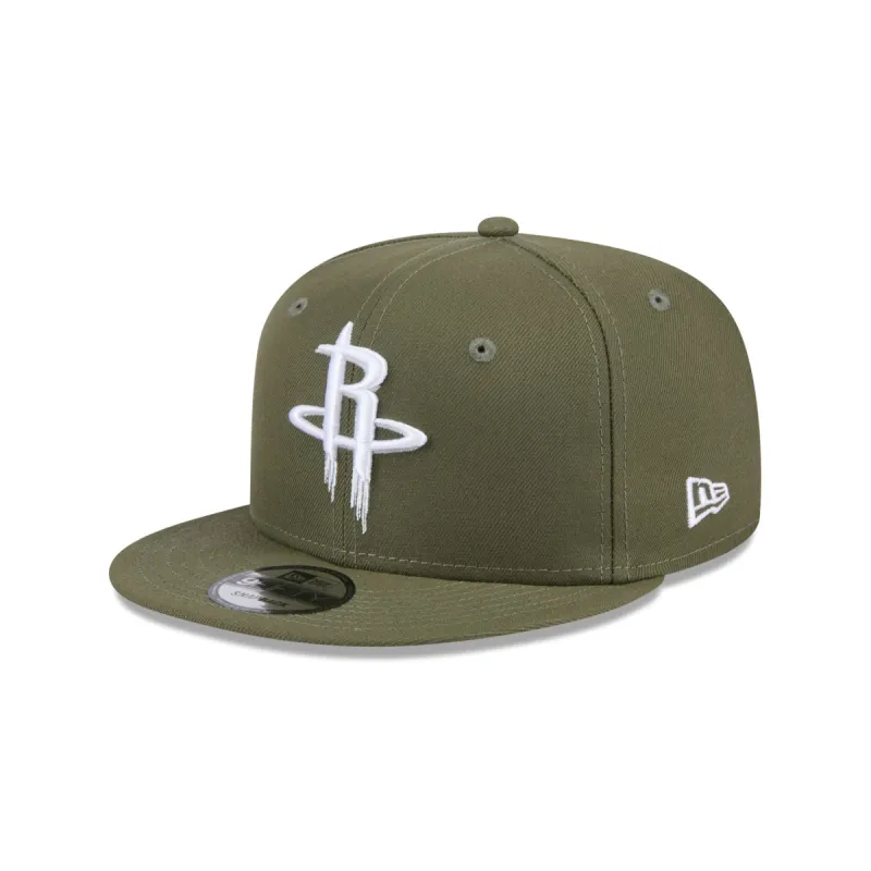 Houston Rockets Olive 9FIFTY Snapback Hat sold by New Era