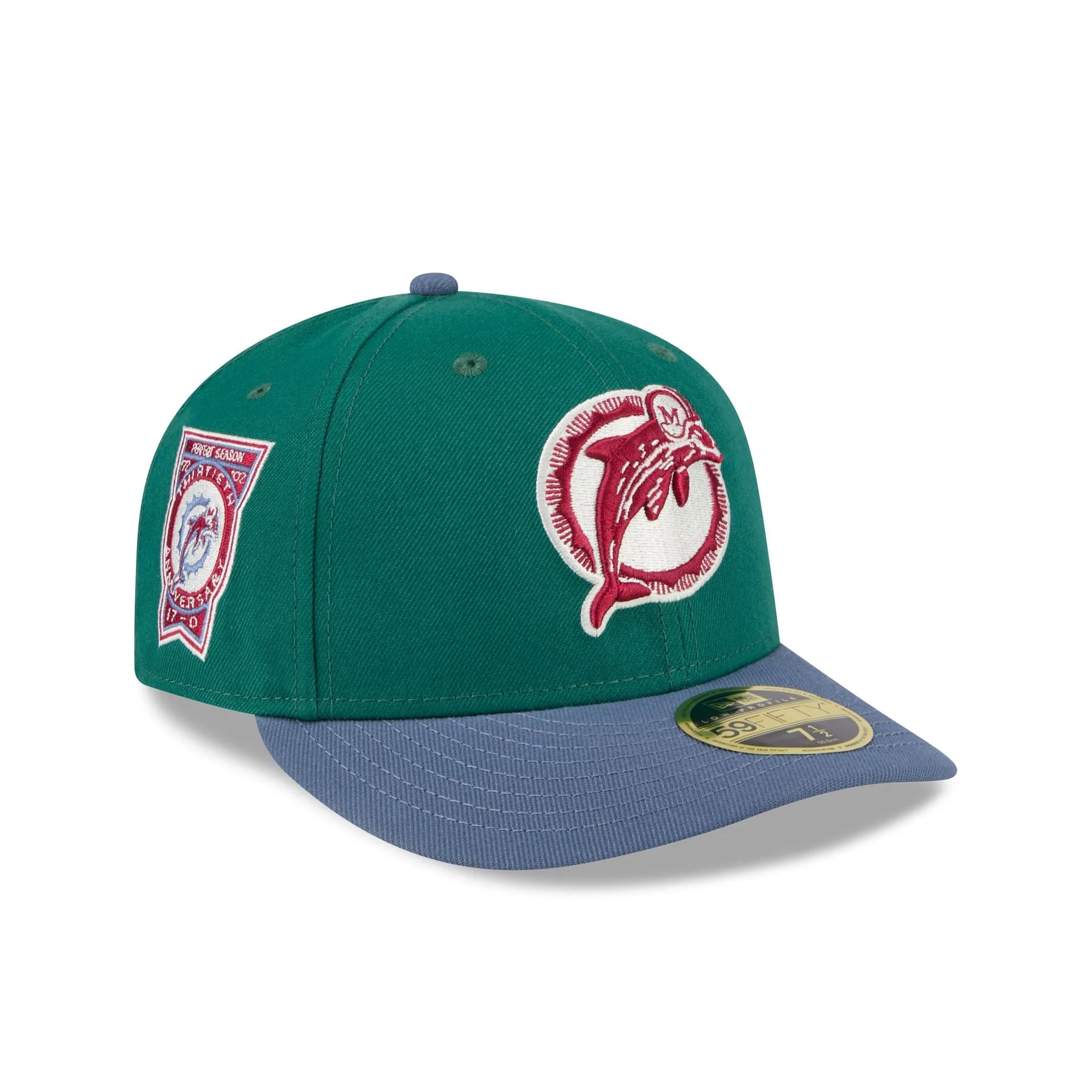 Miami Dolphins Green Gemstone Low Profile 59FIFTY Fitted Hat sold by New Era