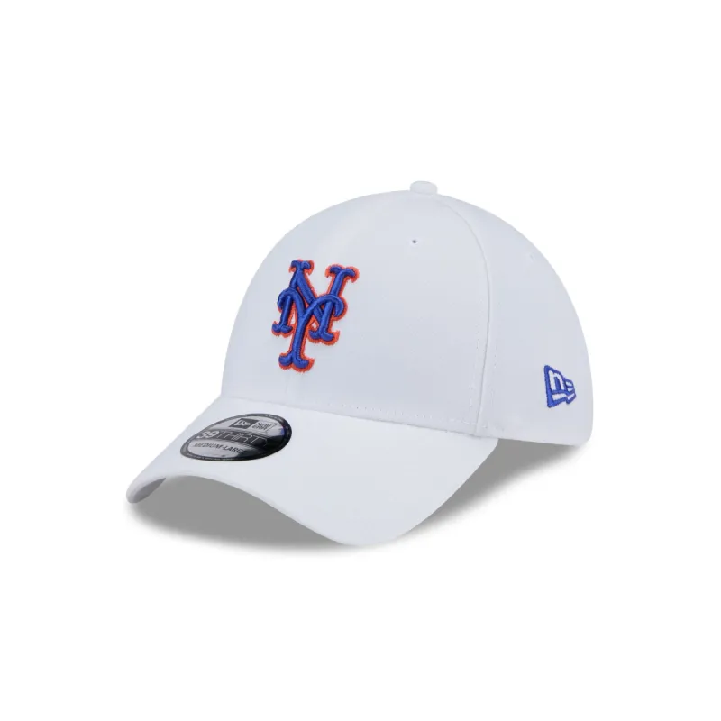 New York Mets Optic White 39THIRTY Stretch Fit Hat sold by New Era
