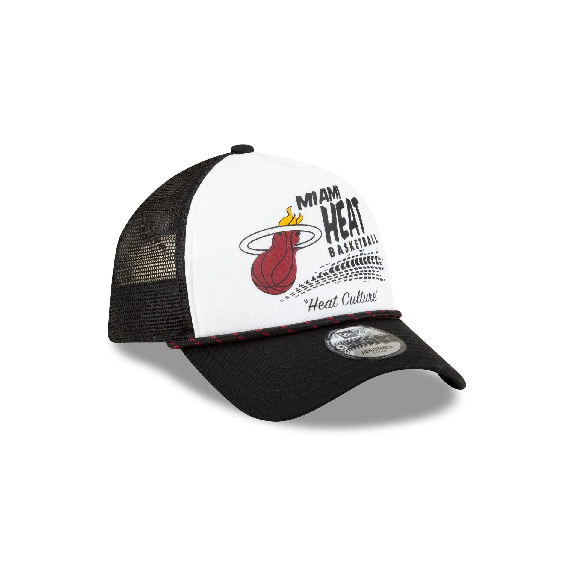 Miami Heat 2024 Rally Drive White 9FORTY A-Frame Trucker Hat sold by New Era product image thumbnail 3