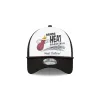 Miami Heat 2024 Rally Drive White 9FORTY A-Frame Trucker Hat sold by New Era