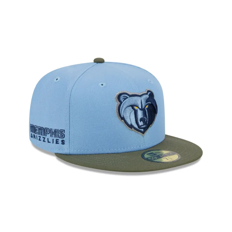 Memphis Grizzlies Olive Visor 59FIFTY Fitted Hat sold by New Era
