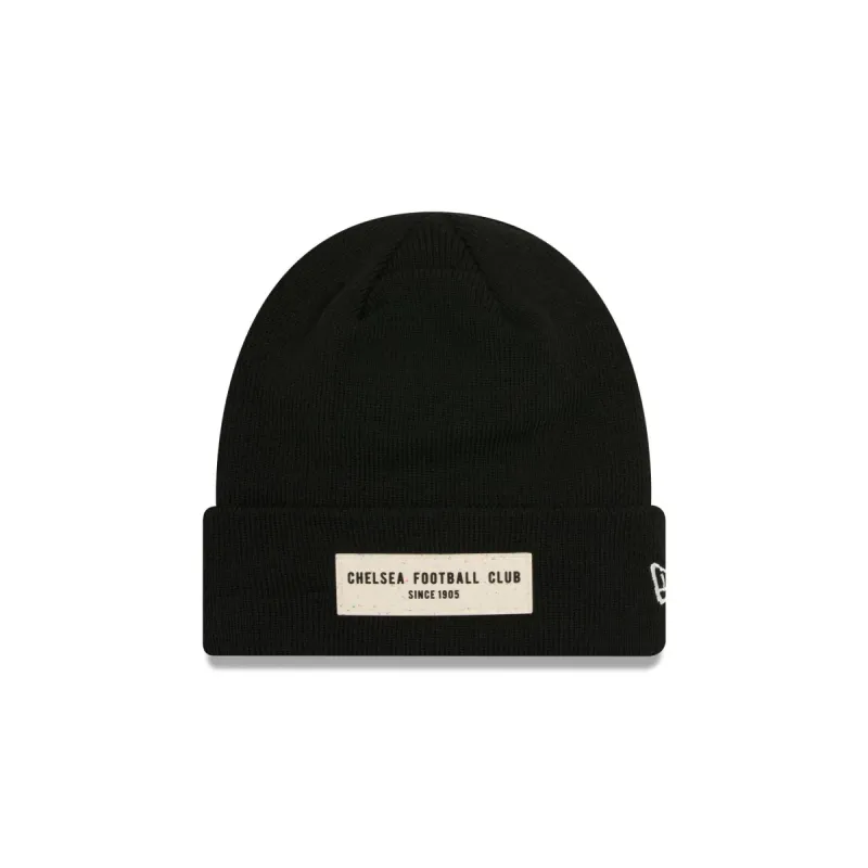 Chelsea FC Rubber Patch Knit Hat sold by New Era