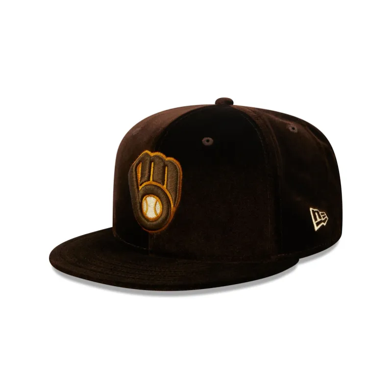 Milwaukee Brewers Vintage Velvet 59FIFTY Fitted Hat made by New Era
