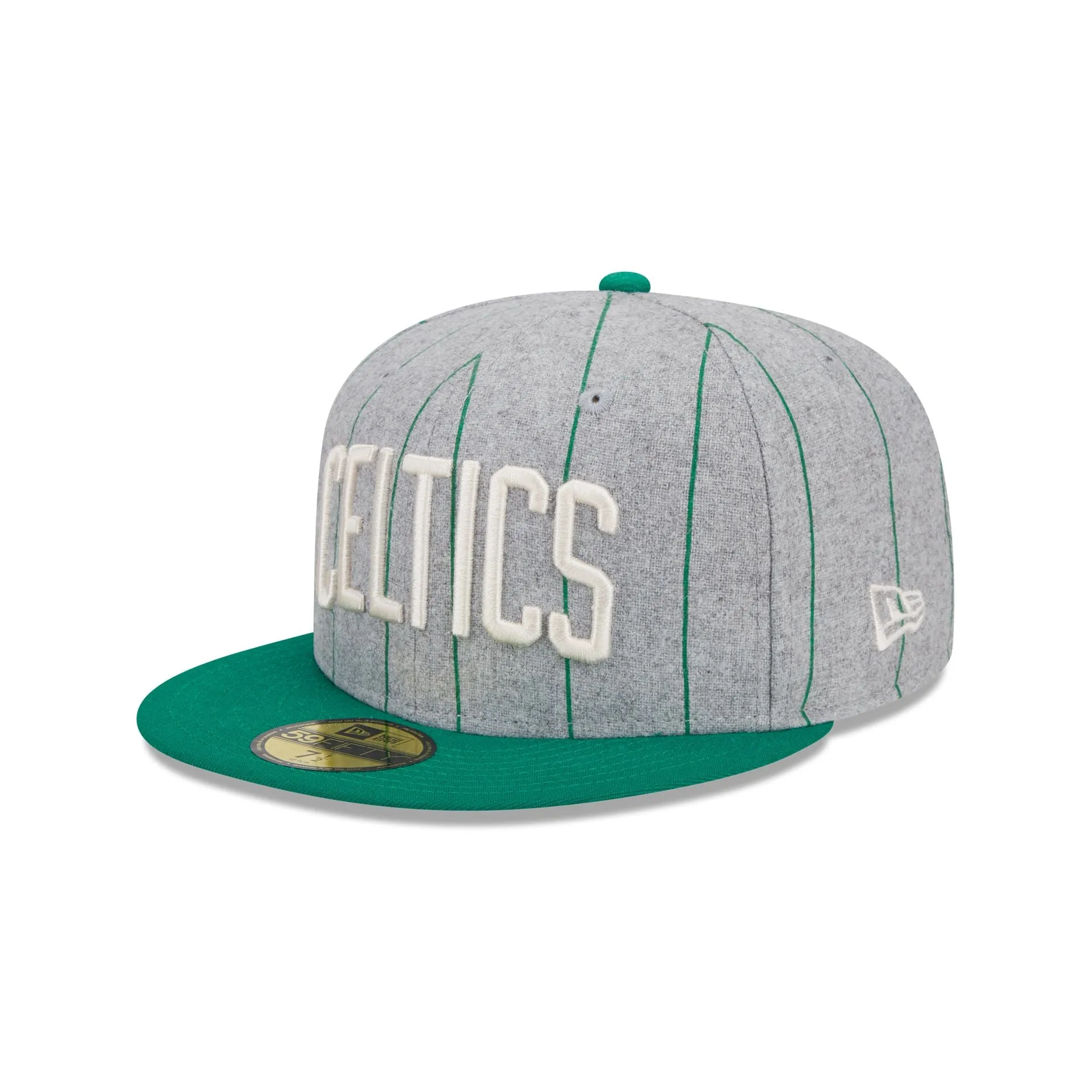 Boston Celtics Heather Pinstripe 59FIFTY Fitted Hat sold by New Era