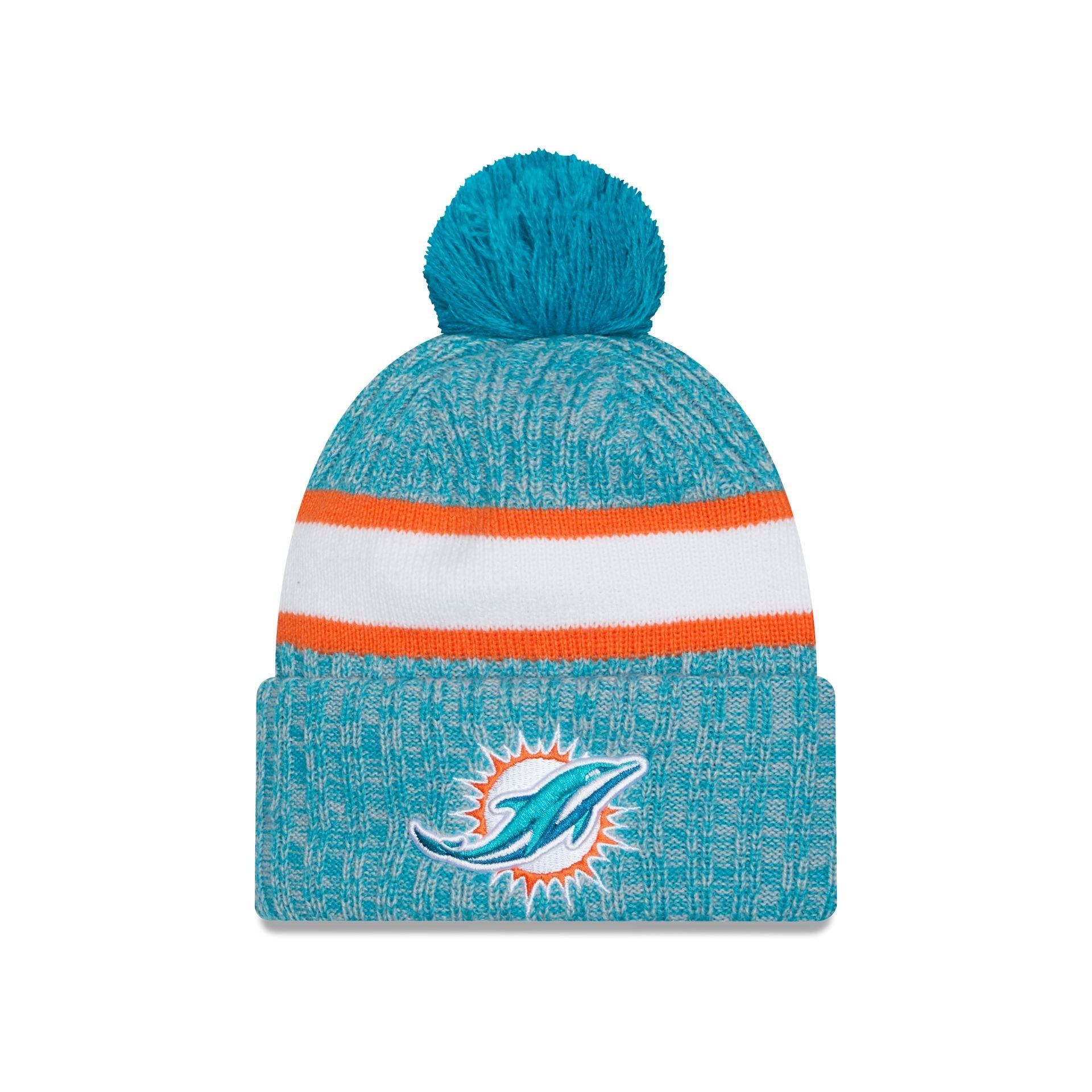 Miami Dolphins 2023 Cold Weather Pom Knit Hat sold by New Era